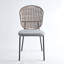Ensemble de chaises de salle à manger et de café noir et gris NOIR et gris