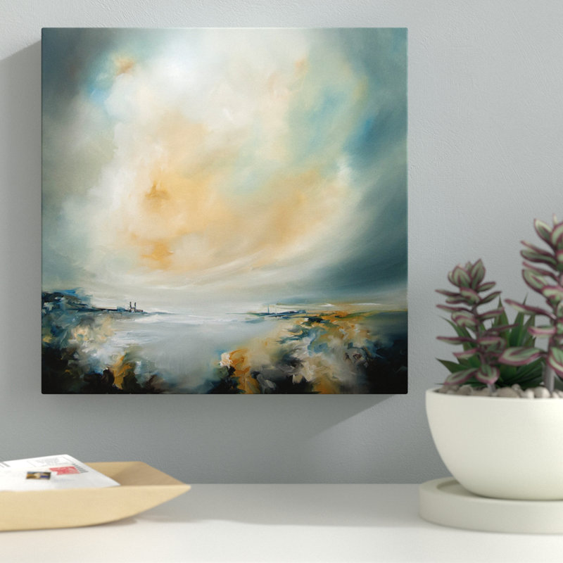« sun reflect », peinture sur toile tendue, H 18 po x l 18 po x P 1,5 po, Pas de tapis, Toile tendue