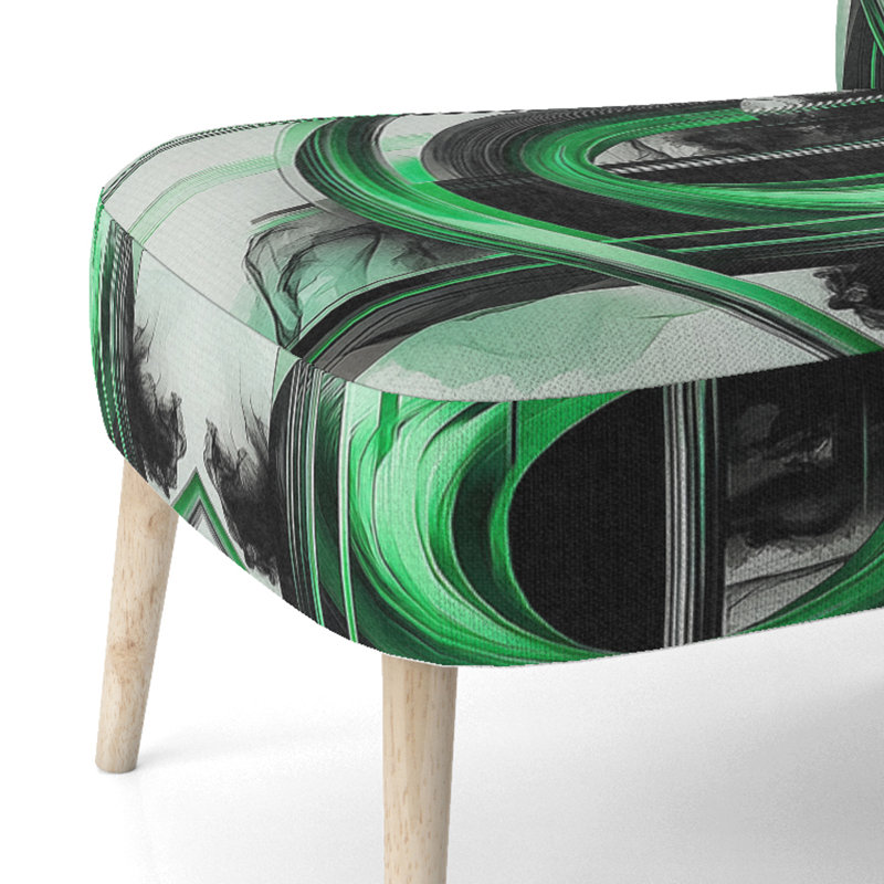 Fauteuil d'appoint contemporain tapissier doré Gold Deco I, Vert