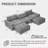 102" Adjustable Seat Depth Cloud Modular Sectional Sofa With Storage-37020003-37020029