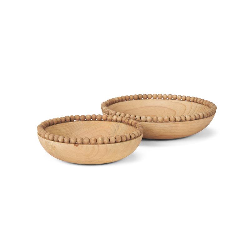 Bol rond 3 "en bois brun