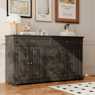 59.1"W Sideboard Buffet With 5 Drawers & 4 Doors