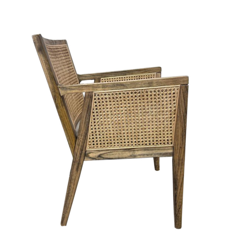 Chaise avec accoudoirs en noyer Wakeley