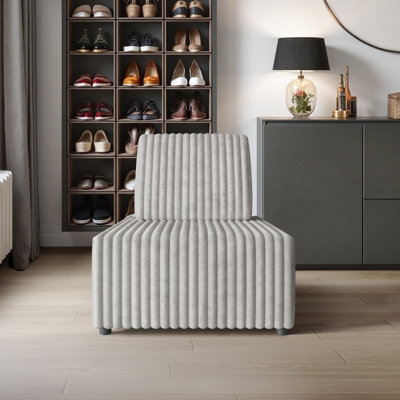 Chair In Light Grey Velvet