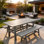 3-Piece HDPE Outdoor Dining Set | 1 Table + 2 Bench | Weather-Resistant, UV-Stable & Eco-Friendly