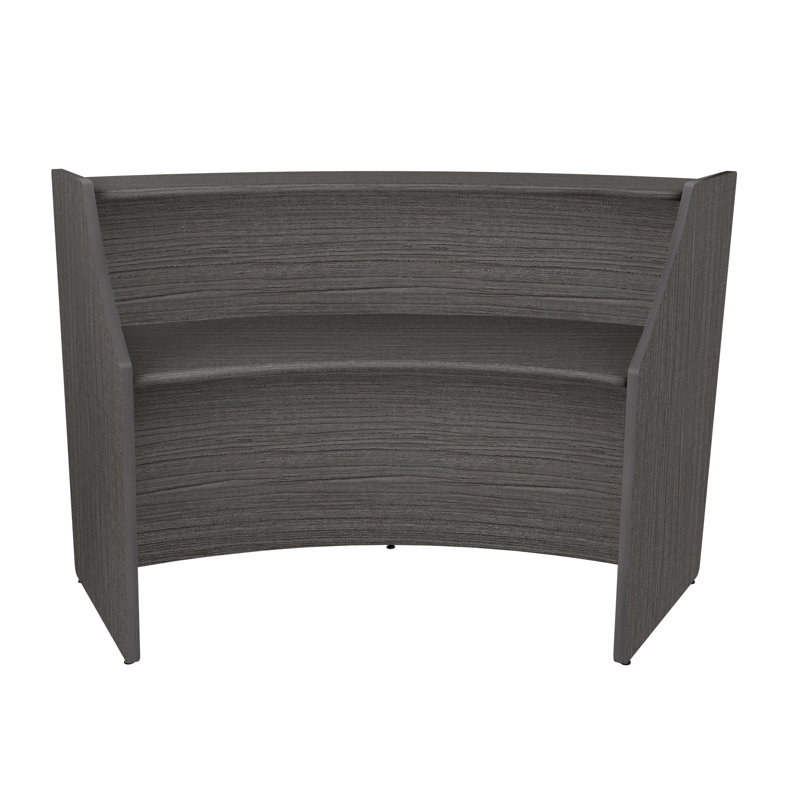 Poste de travail courbé Neshelle, Gris, H 45,5 po x l 72 po x P 32 po