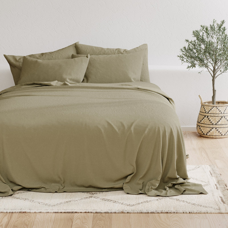 Ensemble de draps ultra-doux double brossé 6 pièces - Pochette profonde, infroissable, literie résistante à la décoloration