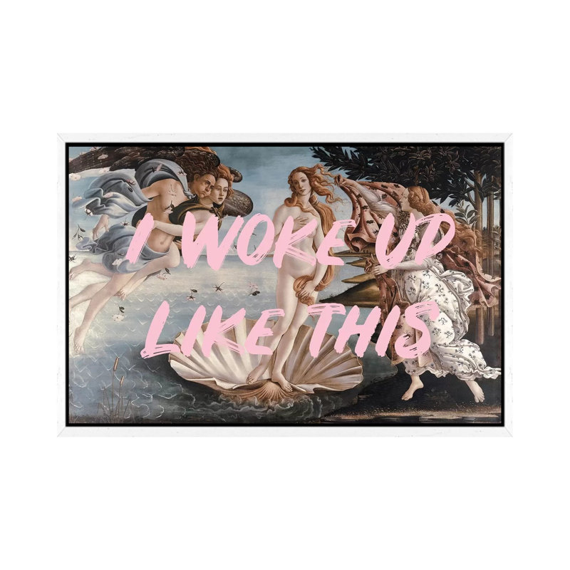 Venus - Print on Canvas, 66.04cm H x 101.6cm W x 3.81cm D, White Framed