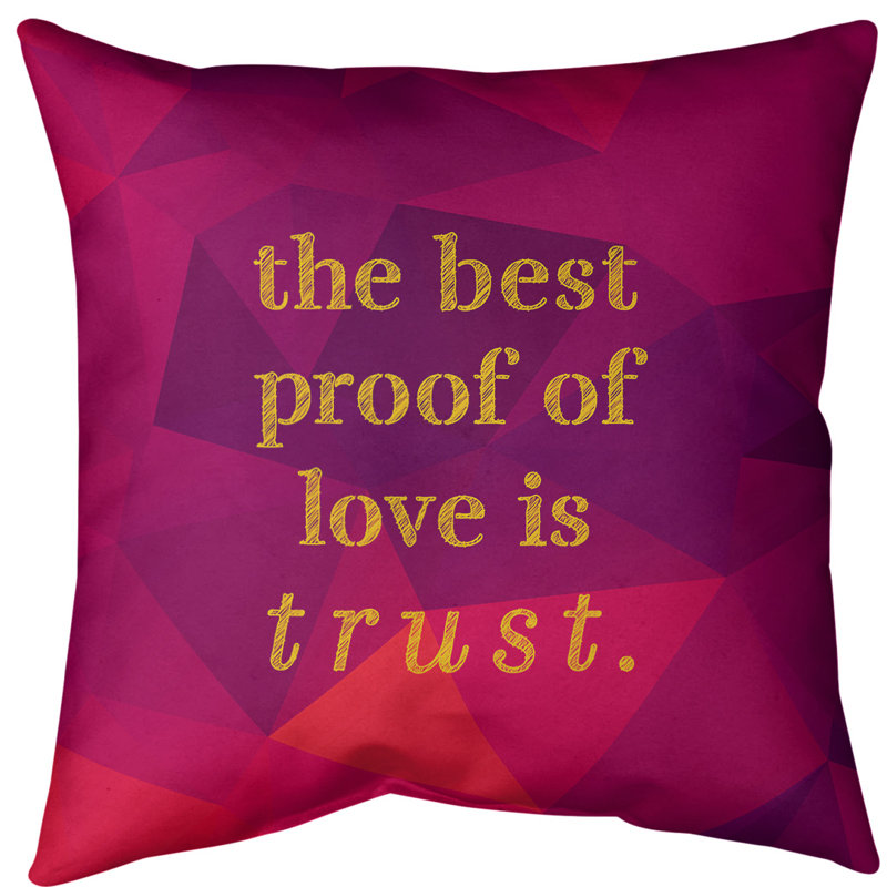 Coussin de sol pierres précieuses Love & Trust, H 40 po x l 40 po, Rubellite / or