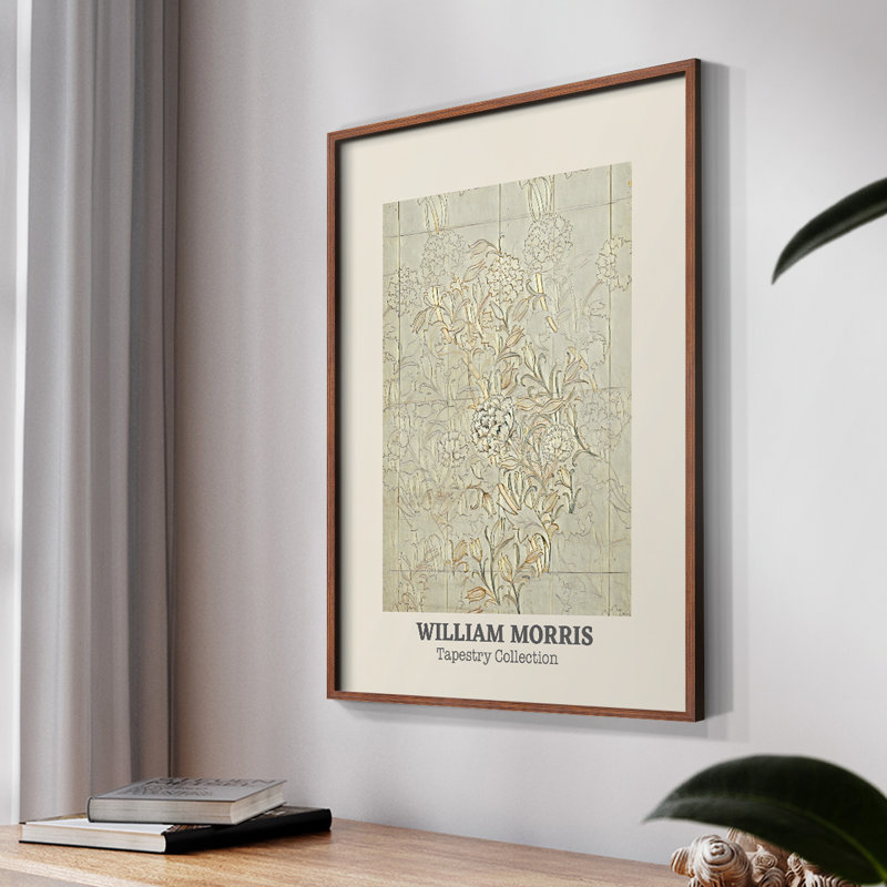 William Morris, reproduction encadrée CXCIX, Noyer, H 14 po x l 11 po