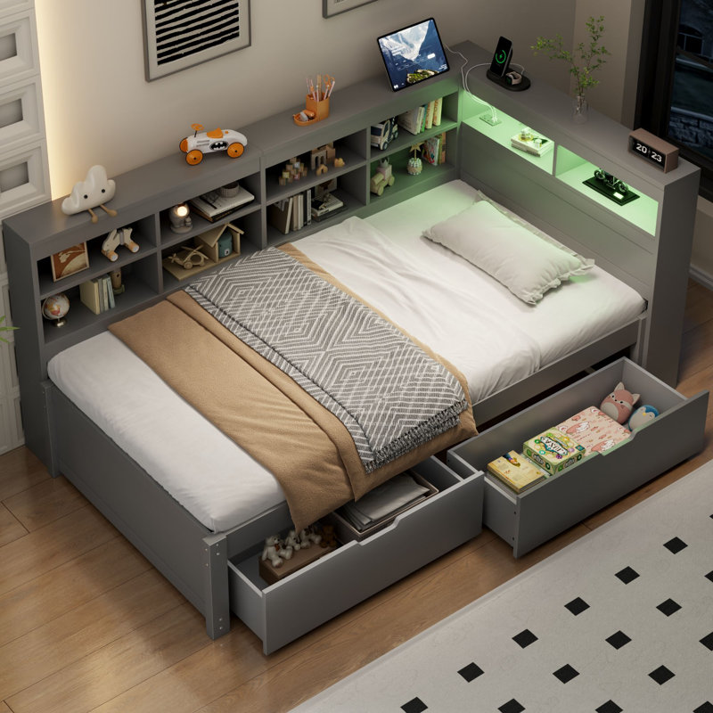 Bed, White, Single