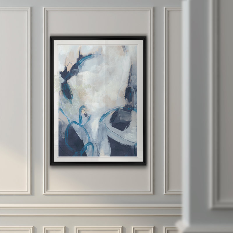 «Blue Process I», reproduction d'art sur toile, H 26,5 po x l 36,5 po x P 1,5 po, Cadre noir