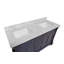 Fossen 60" Double Bathroom Vanity Set with Marine Grey Cabinet and Carrara Marble Countertop-953190-69261589