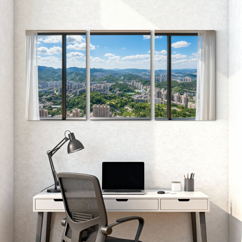 «Scenic & Cityscapes», ensemble de 3 impressions sur toile, H 24 po x l 48 po