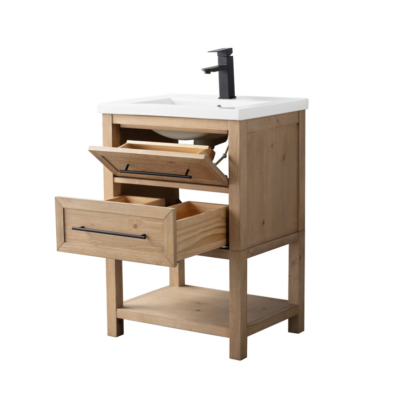 Ensemble de meuble-lavabo simple 24 po Bickley, Essence de sapin