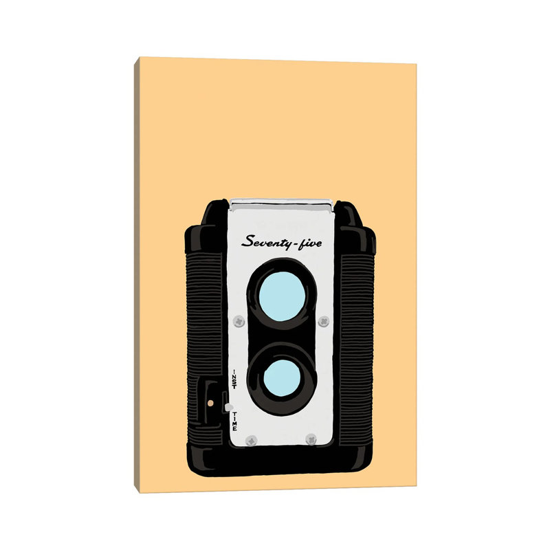 Argus Medium Format Camera by Jaymie Metz - Wrapped Canvas Painting, 20.32 cm H x 30.48 cm W