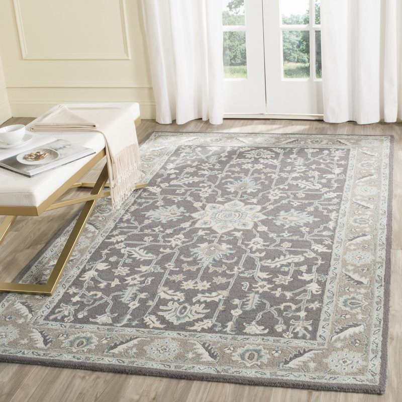 Luitpold Hand Tufted Wool Oriental Rug, Square 6'