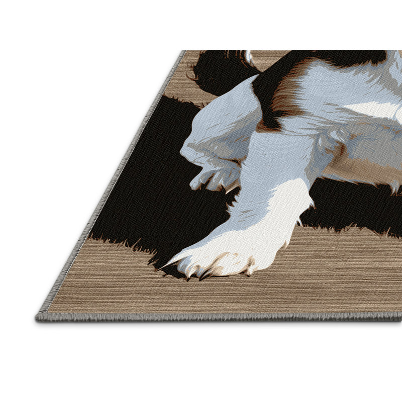  Tapis lavable pour chien Parson Russell Terrier, Rectangulaire 8 pi x 10 pi