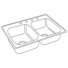 Dayton 33" x 19" Top Mount Stainless Steel Double Sink Set