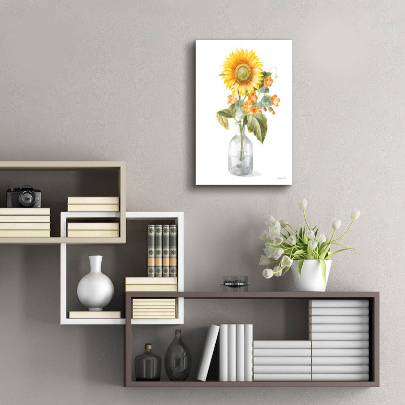 «Fresh Cut Sunflowers 2» par Danhui Nai, art mural en verre acrylique, H 24 po x l 16 po x P 0,2 po