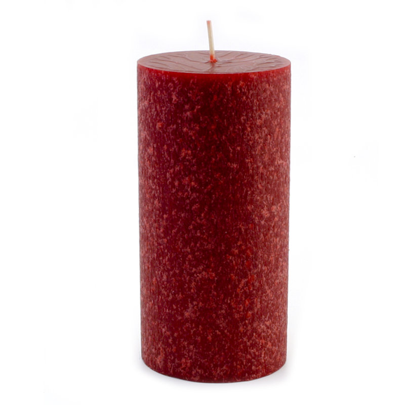 Bougie colonne non parfumée Timberline, Grenat, H 6 po x l 3 po x P 3 po