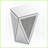 Inverted Triangular Mirrored Coffee Table With Crystal Diamond Inlays