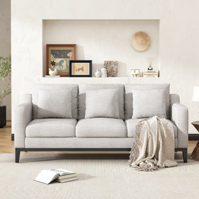 3 With Strong Wooden Legs, Foam + Pocket Spring Cushions For Living Room And Leisure Spot Studying, Fabric, Plywood Frame, Fill