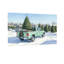 Camion de Noël vert, arbre de Noël, scène de neige-1174596805