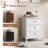24 Inch 3 Drawer Nightstand With Melamine Surface USB Type C And US Standard Power Outlets-85879172