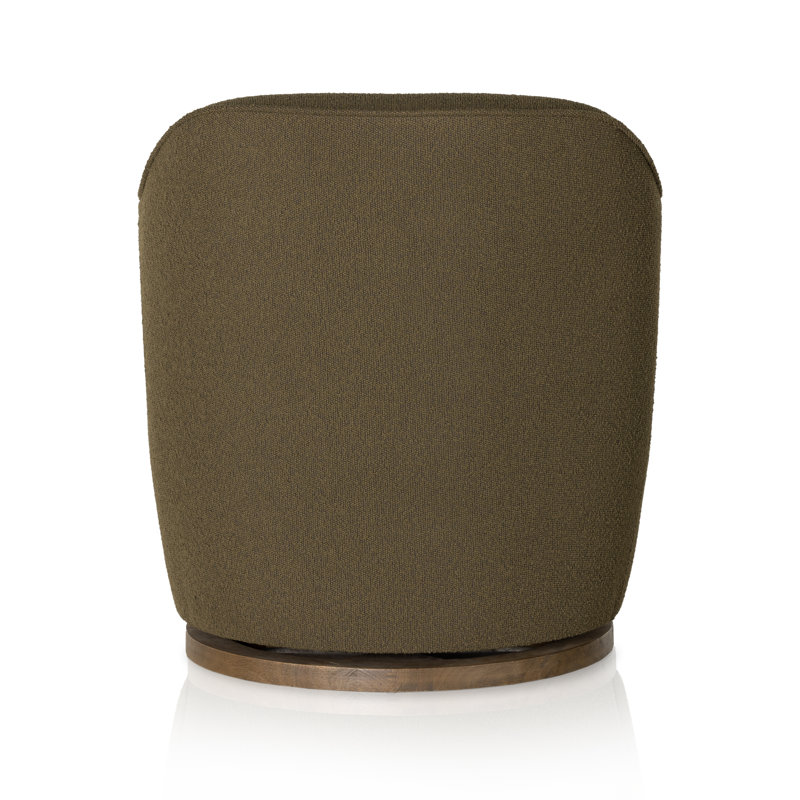 Aurora Wide Swivel Armchair, Fiqa Olive Boucle