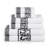 Mikira Athens Cotton Medium Weight Floral Border Greek Key Trim 6 Piece Assorted Towel Set-184499112