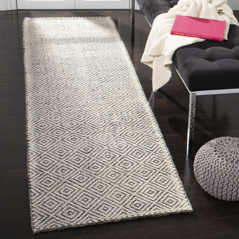 Matchett Hand Woven Wool Geometric Rug, Runner 2'3" x 8'
