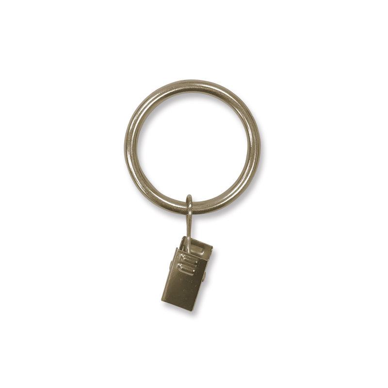 Anneaux de rideau Fraida, Champagne, 2,6 po x 1,6 po x 0,4 po