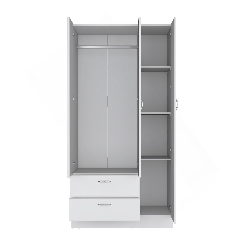 Armoire à miroir 3 portes Riverside, Blanc