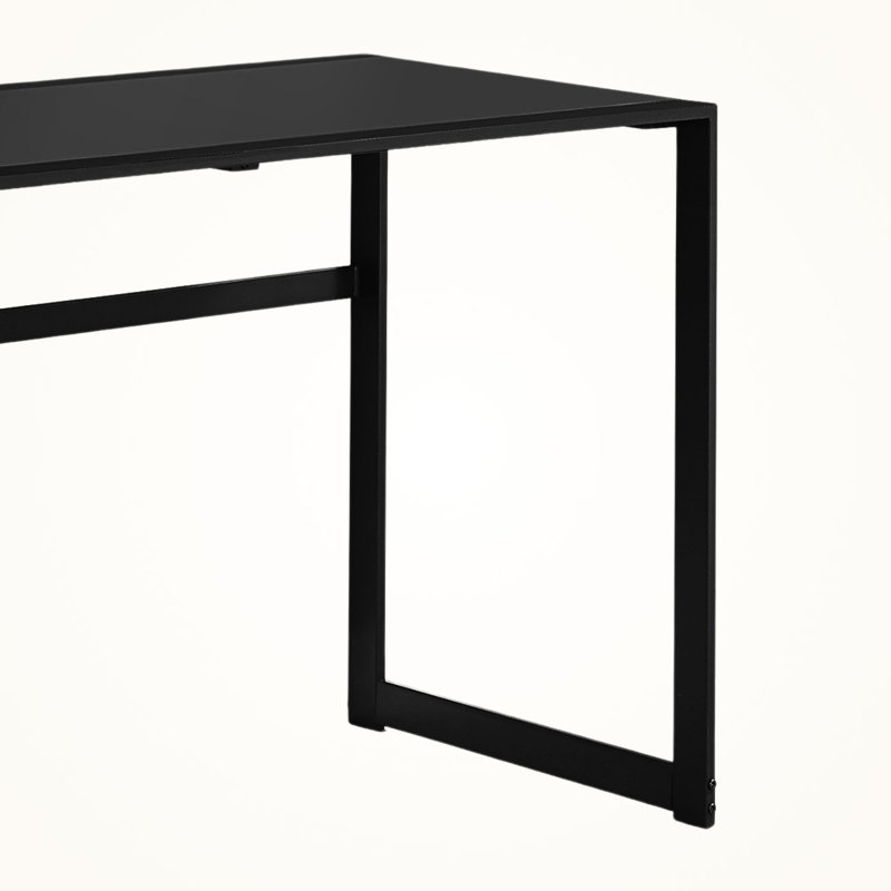 Bureau d'ordinateur en verre trempé avec pieds en métal Sonore H 29,85 po x l 47,89 po x P 21,81 po Sonore