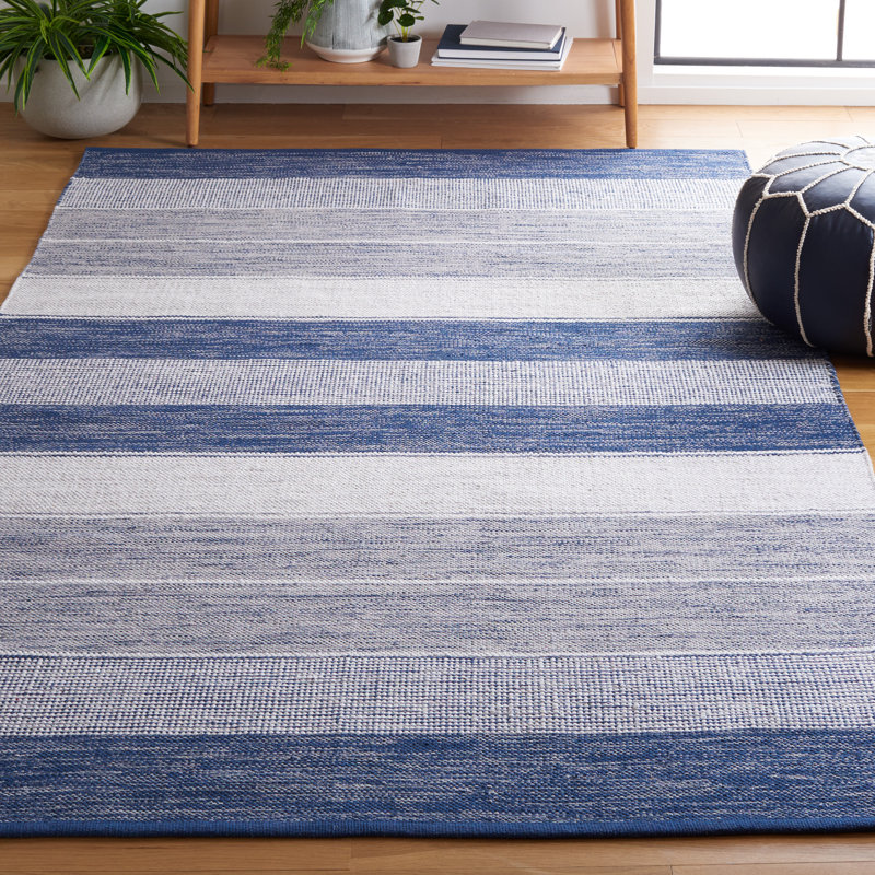 Tapis rayé en coton Maury, Rectangle 4 pi x 6 pi