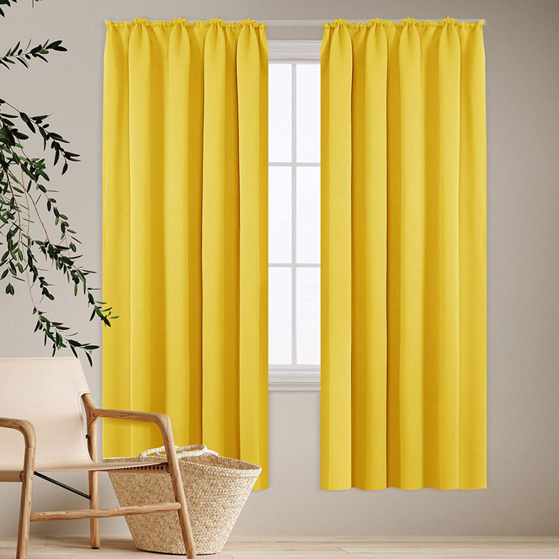 Deavin Blackout Curtain Pair, Width 140 x Drop 210cm, Light Grey