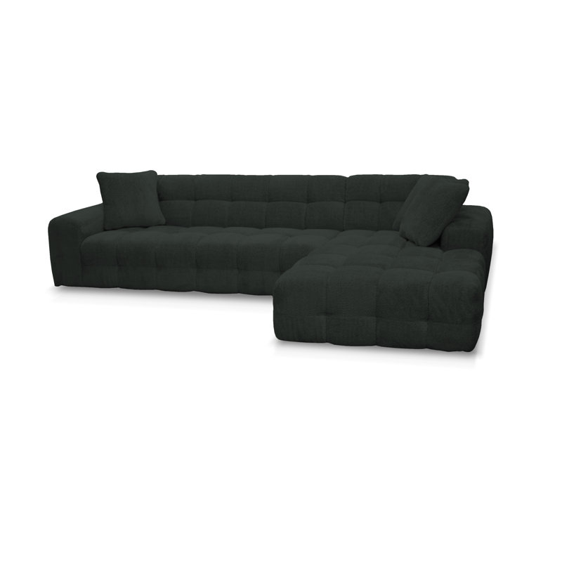 4 Seater Corner Sofa , Right Hand Facing, Black