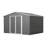 10x8 Ft Outdoor Metal Shed With Lockable Doors - All Weather, Grey Ideal For Garden, Patio, Backyard, Lawn Storage 10x8 Weather Door Secure Space Great-118124184-118124191