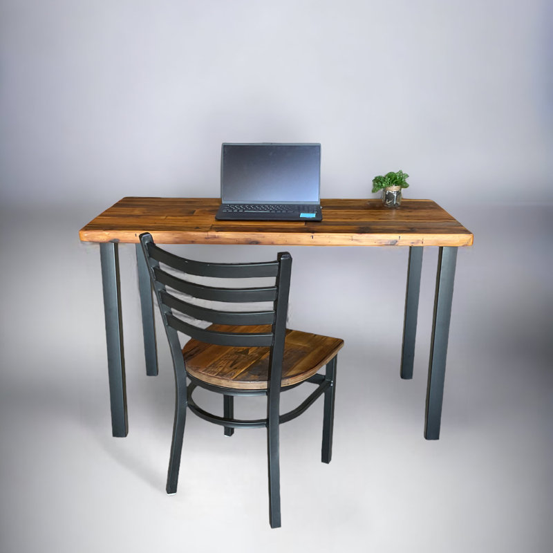 Reclaimed Wood Desk, 30" H x 48" W x 24" D
