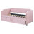 Pink Velvet Twin Daybed with Pop-Up Trundle-691379527