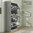 Narrow Shoe Cabinet with Flip Drawers Adjustable Shelf, Grey
