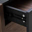 Armoire à chaussures réglable 32,5 po à 58,8 po avec 1 tiroir, coin à 90 degrés pour le salon, couloir, point de sortie, vestibule extensible noir et noyer, vestibule