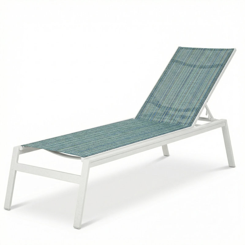 Chaise, Nova Seaglass Sling/River White