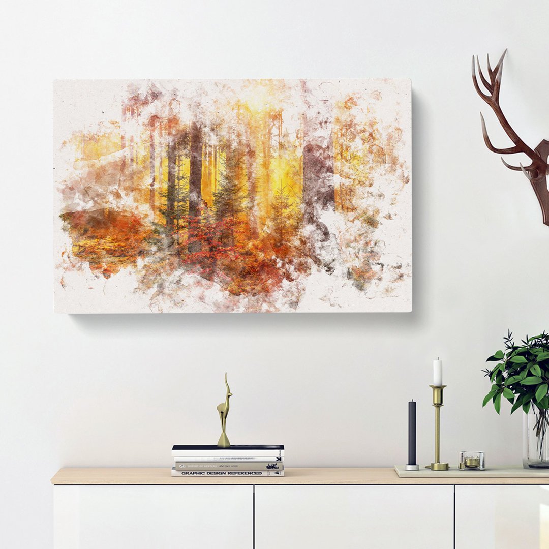 Mystery Forest Watercolour - Wrapped Canvas