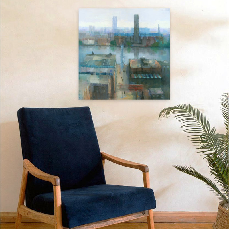 Art contemporain, art urbain contemporain impressionniste, H 24 po x l 24 po