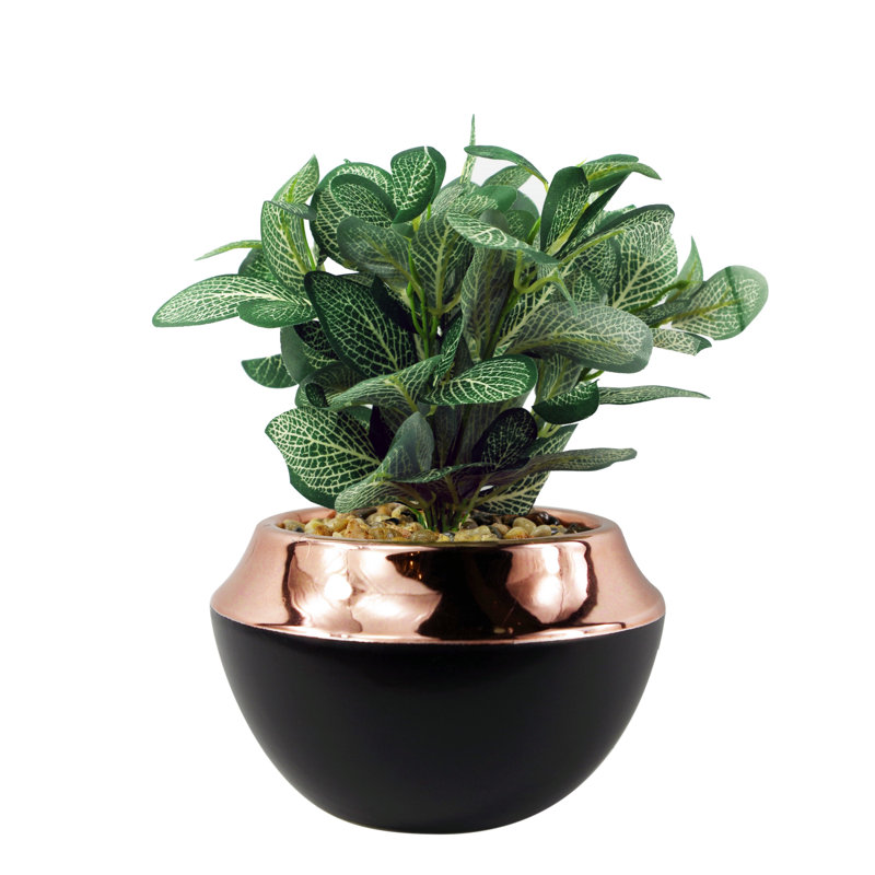 55.88cm Faux Mosaic Plant in Pot, Dark Green