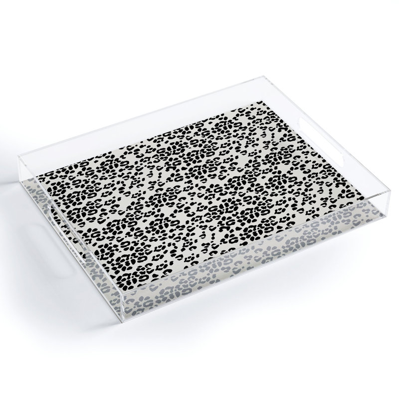 Plateau en acrylique Cassidy Rae Marietta, Beige, Motif Animal
