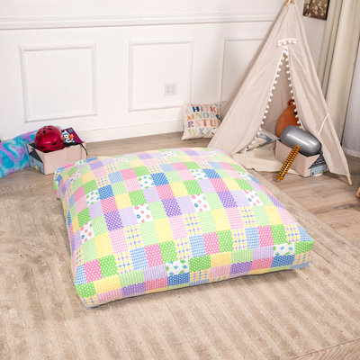 Tapis de jeu sensoriel pour enfants et adultes - Tapis de jeu avec blocs en mousse, amovible et lavable avec fond antidérapant, coussins sensoriels en tissu molletonné doux, tapis d'atterrissage pour sauter, se détendre et jouer - 48 po x 72 po