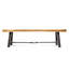 Banc de salle à manger en bois d'acacia avec structure en métal